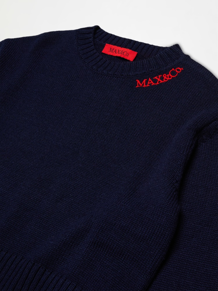 Pull en laine mélangée avec logo brodé KID - MAX&Co. - 3