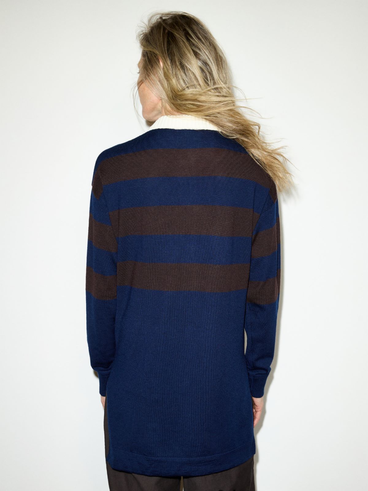 Striped merino-wool polo shirt - NAVY - MAX&Co. - 2