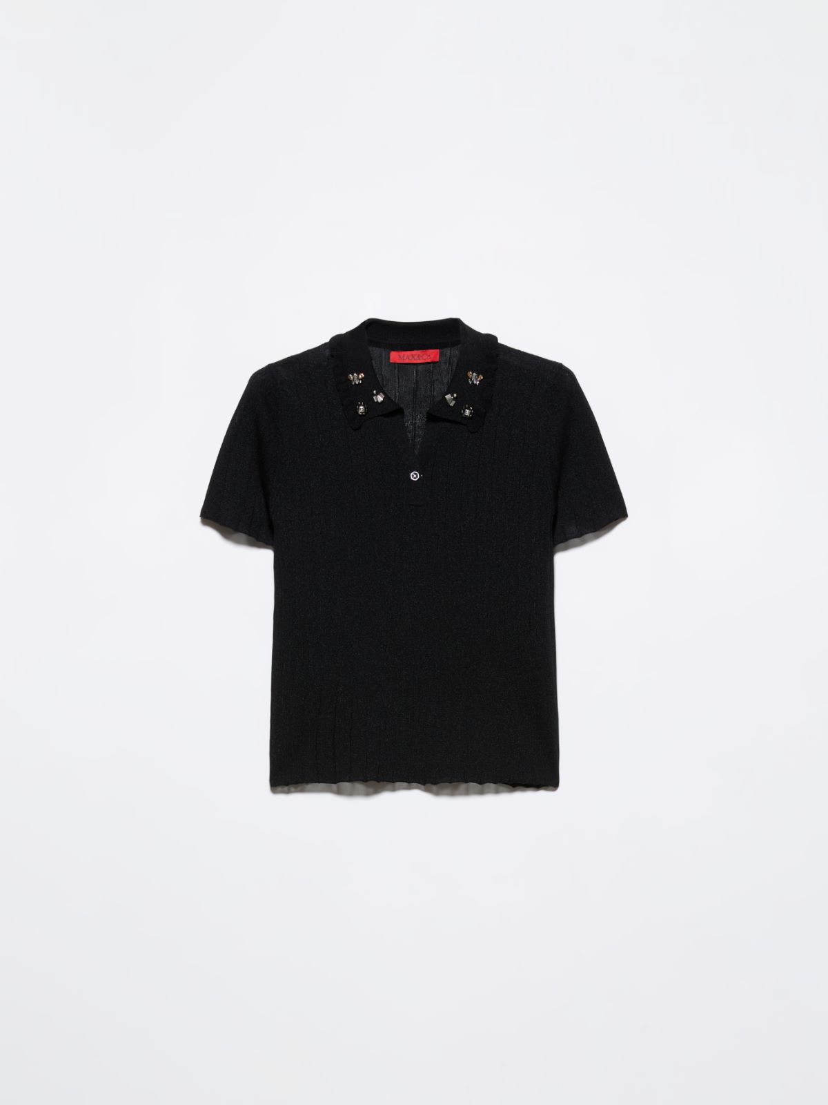 Polo con bordado enjoyado - NEGRO - MAX&Co.