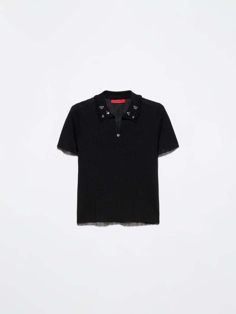 Polo con bordado enjoyado - NEGRO - MAX&Co.