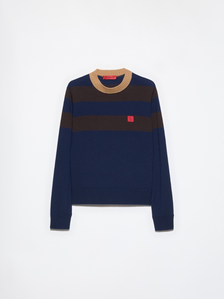 [サリータ]  ピュア メリノ ウール クルーネック ニット - NAVY - マックスアンドコー公式オンラインショップ - 5