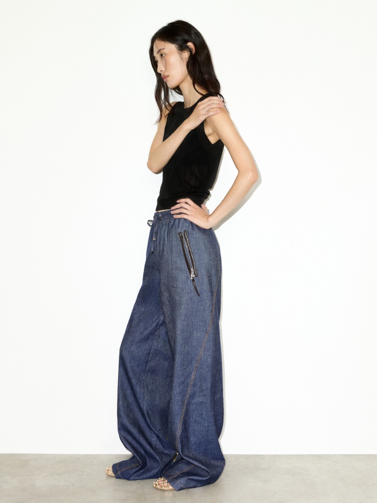 Ribbed knitted top - BLACK - MAX&Co.