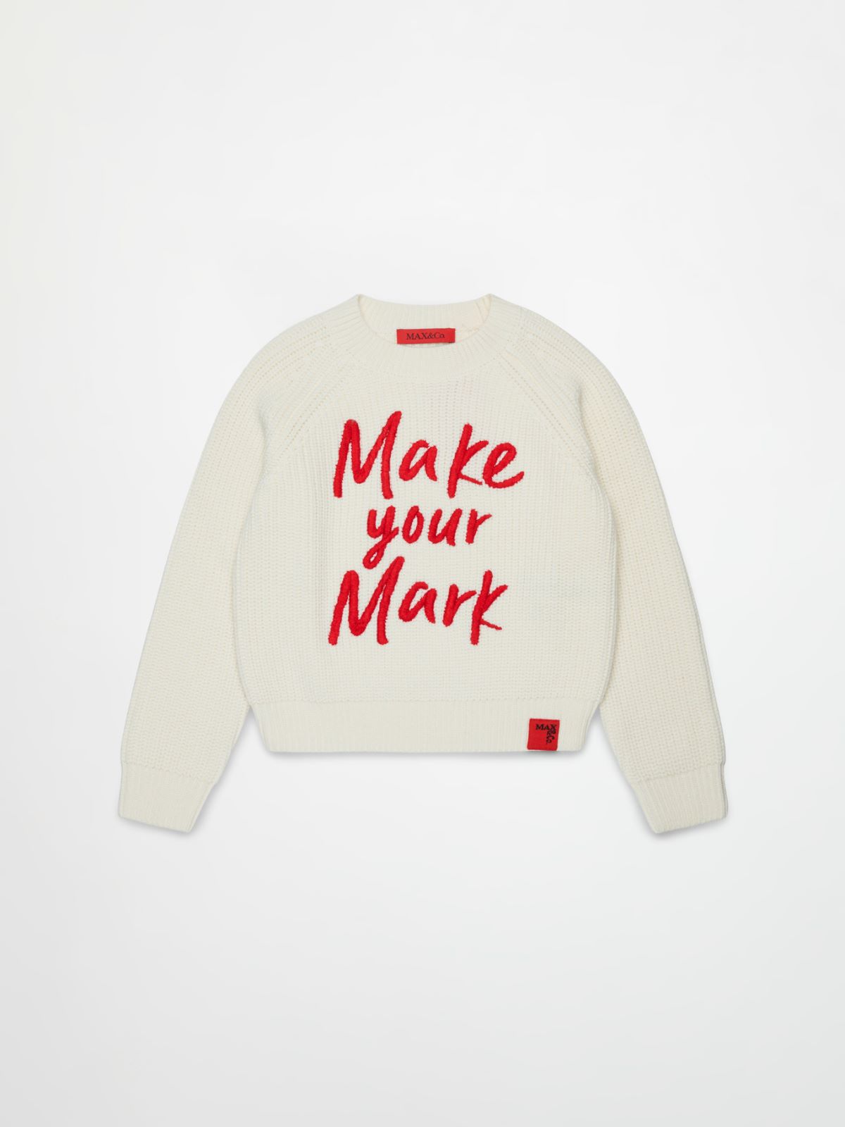 Pull ras-du-cou avec inscription sur le devant KID - CREME - MAX&Co.