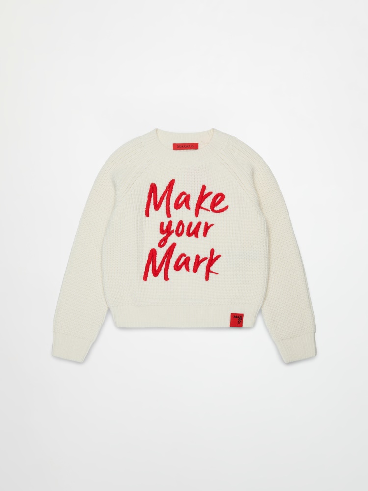 Pull ras-du-cou avec inscription sur le devant KID - MAX&Co.