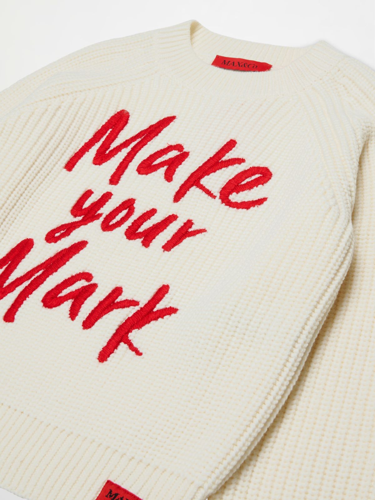 Pull ras-du-cou avec inscription sur le devant KID - CREME - MAX&Co. - 3