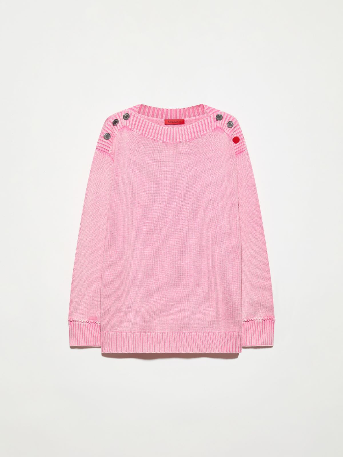 Stone-washed cotton jumper - PINK - MAX&Co.