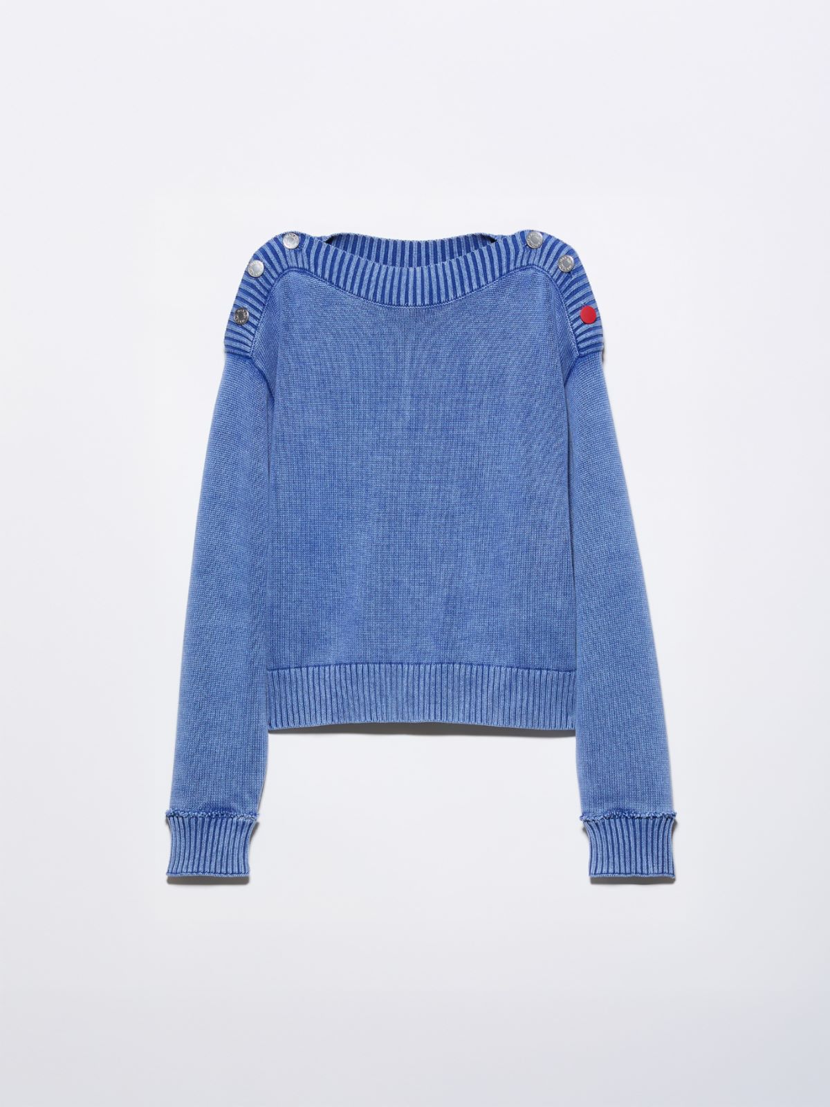 Pull en coton délavé à la pierre - BLUE CLAIR INTENSE - MAX&Co.