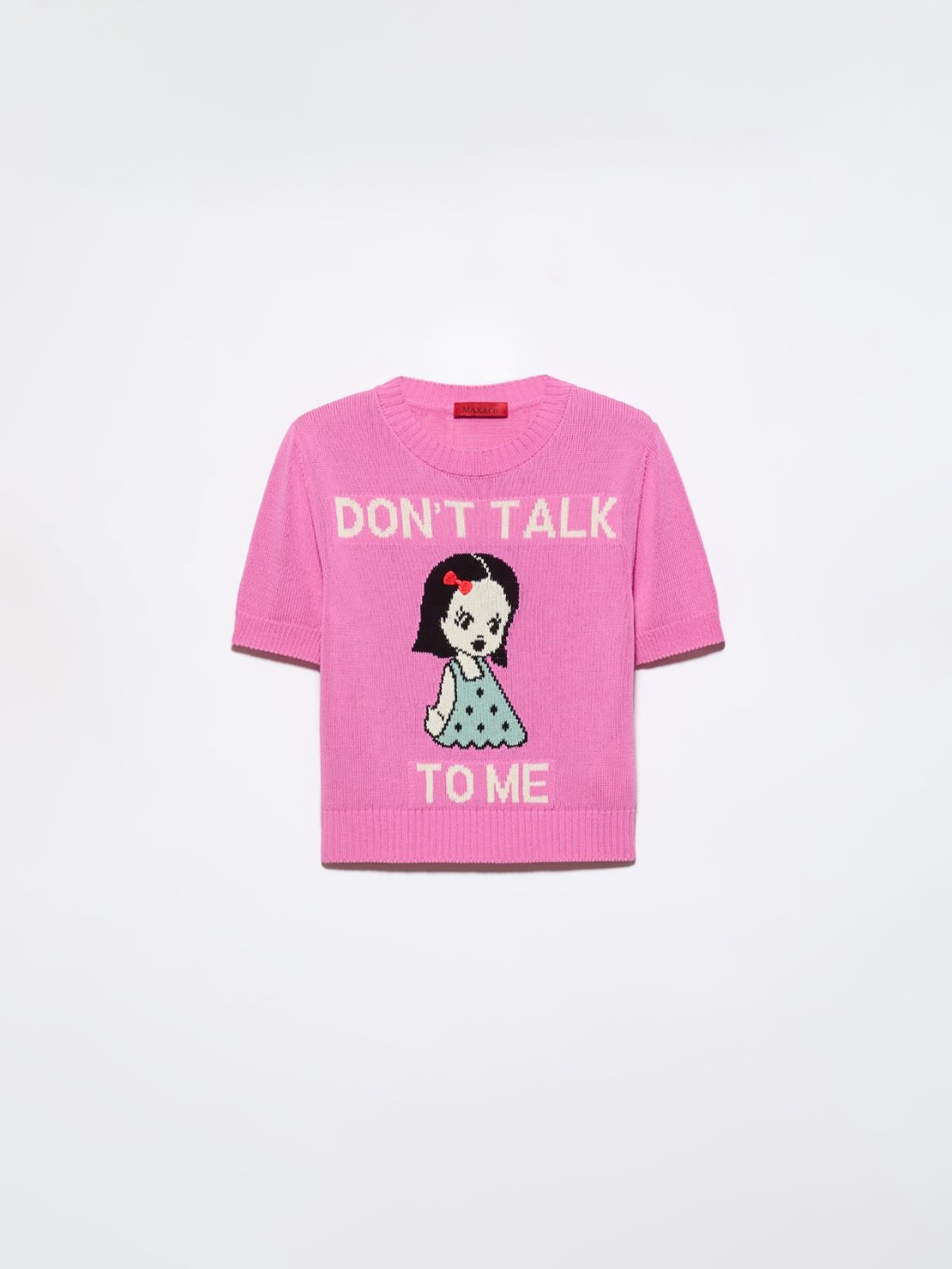 T-shirt in maglia jacquard - ROSA - MAX&Co.