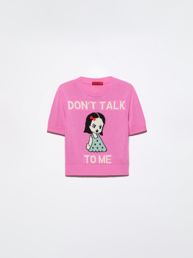 T-shirt in maglia jacquard - ROSA - MAX&Co.