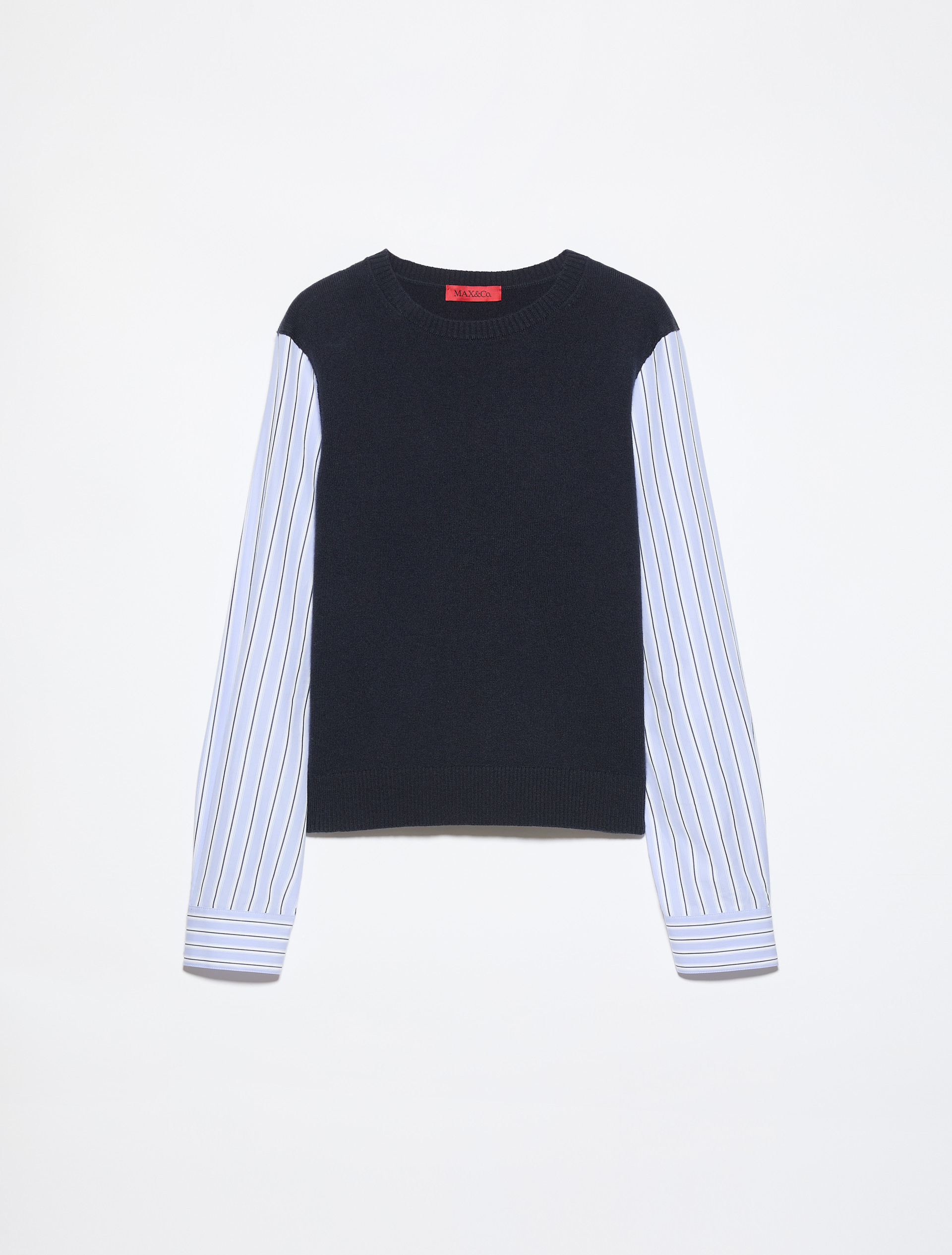 Wool and cotton-poplin sweater - MAX&Co.