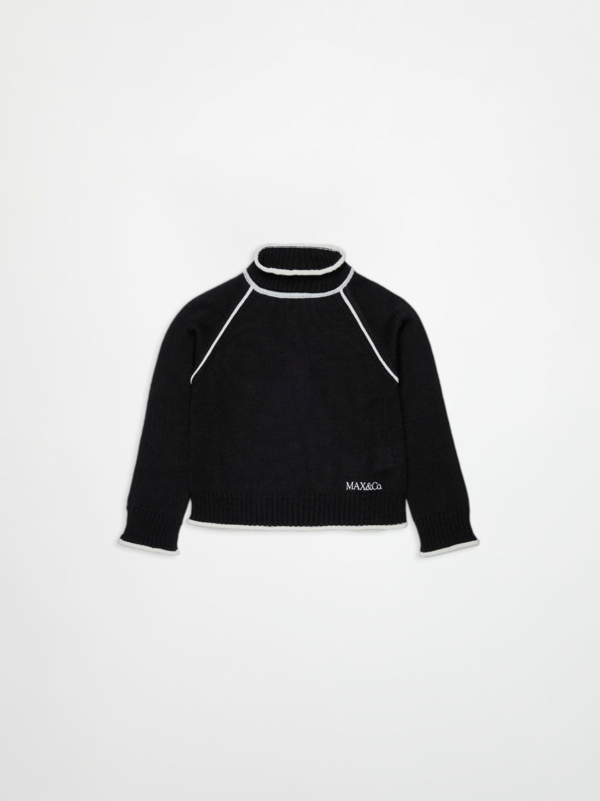 Pull à col montant avec logo KID - NOIR - MAX&Co.