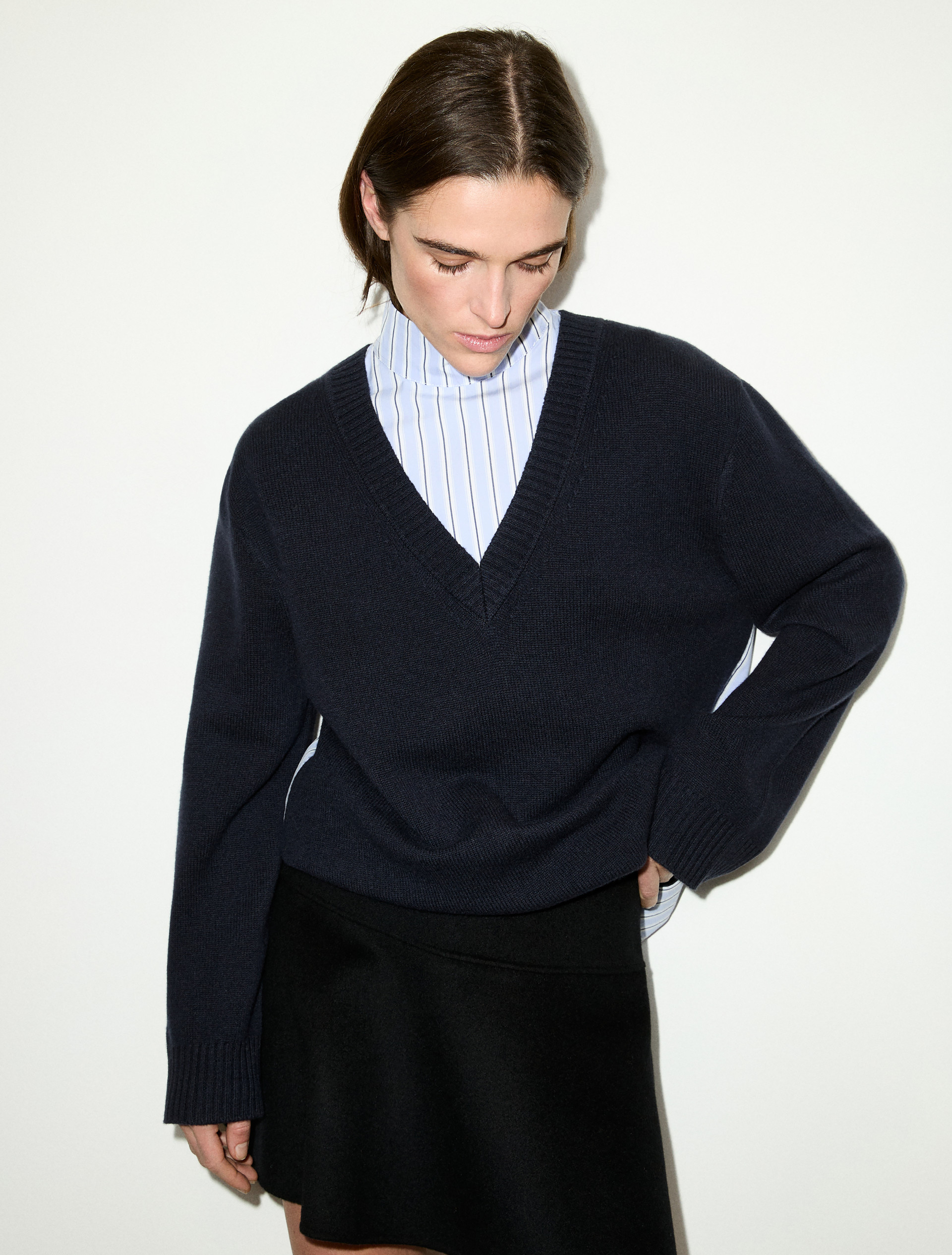 Wool and cotton-poplin jumper - MAX&Co.