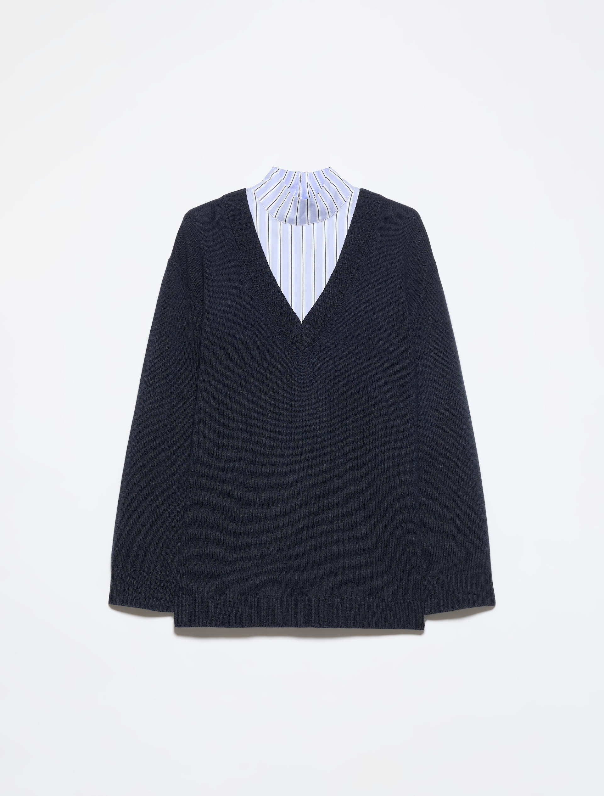 Wool and cotton-poplin jumper - MAX&Co.