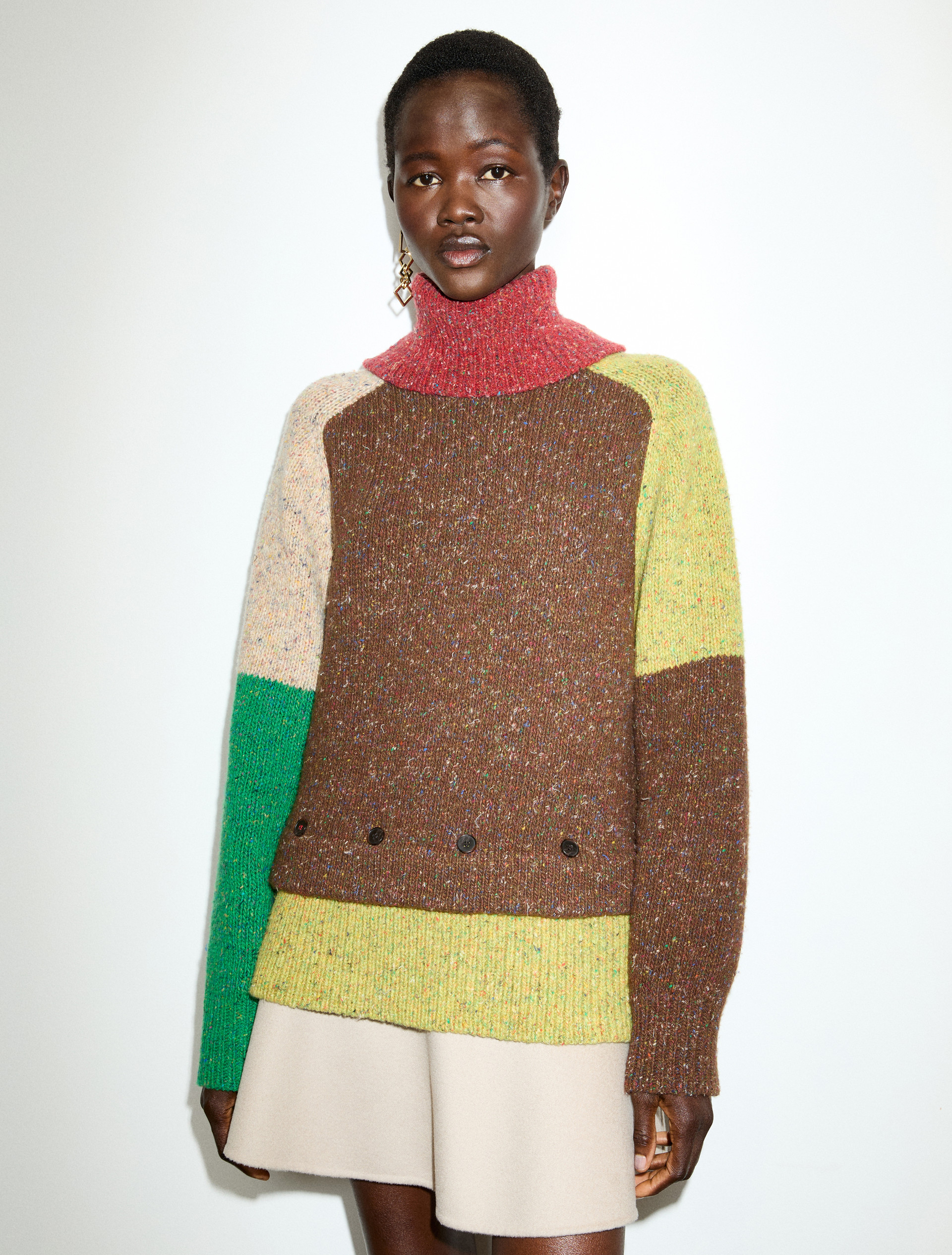 Turtleneck wool-tweed jumper - MAX&Co.