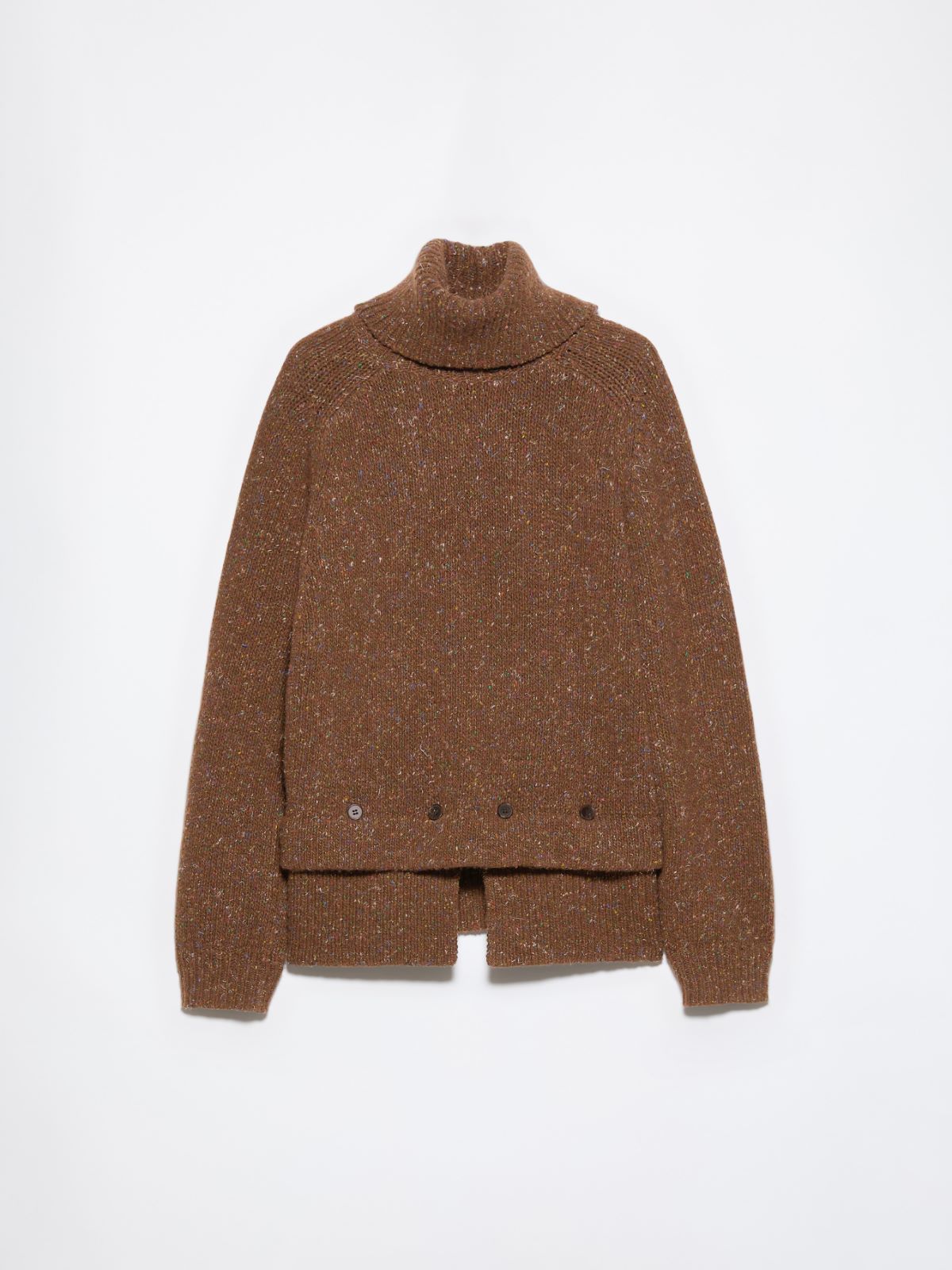 Turtleneck wool-tweed jumper - BROWN - MAX&Co. - 7