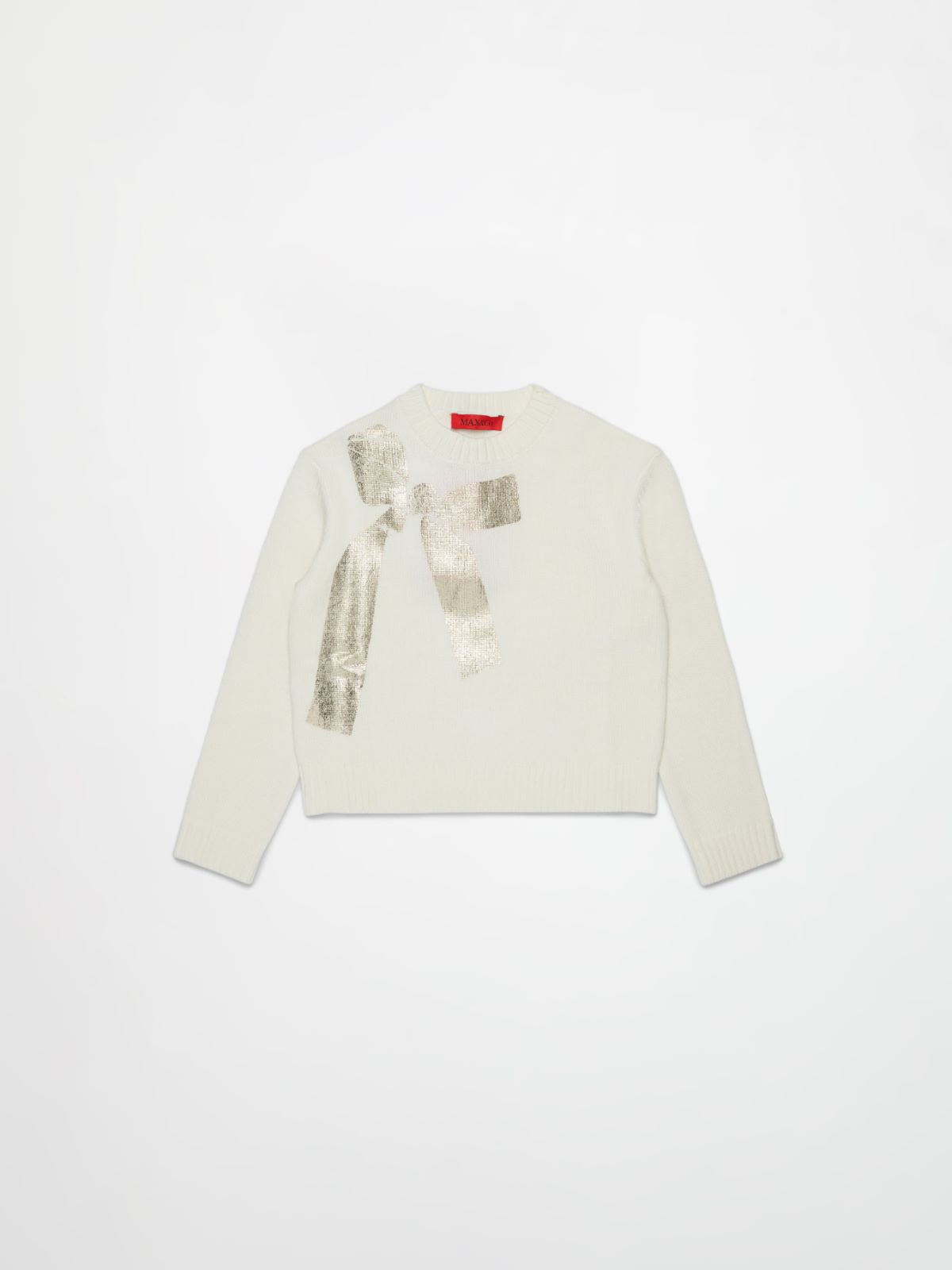 Pull ras du cou avec imprimé nœud KID - CREME - MAX&Co.