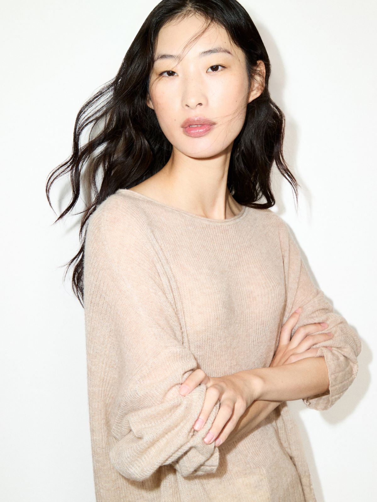 Oversized cashmere-blend jumper - BEIGE - MAX&Co.