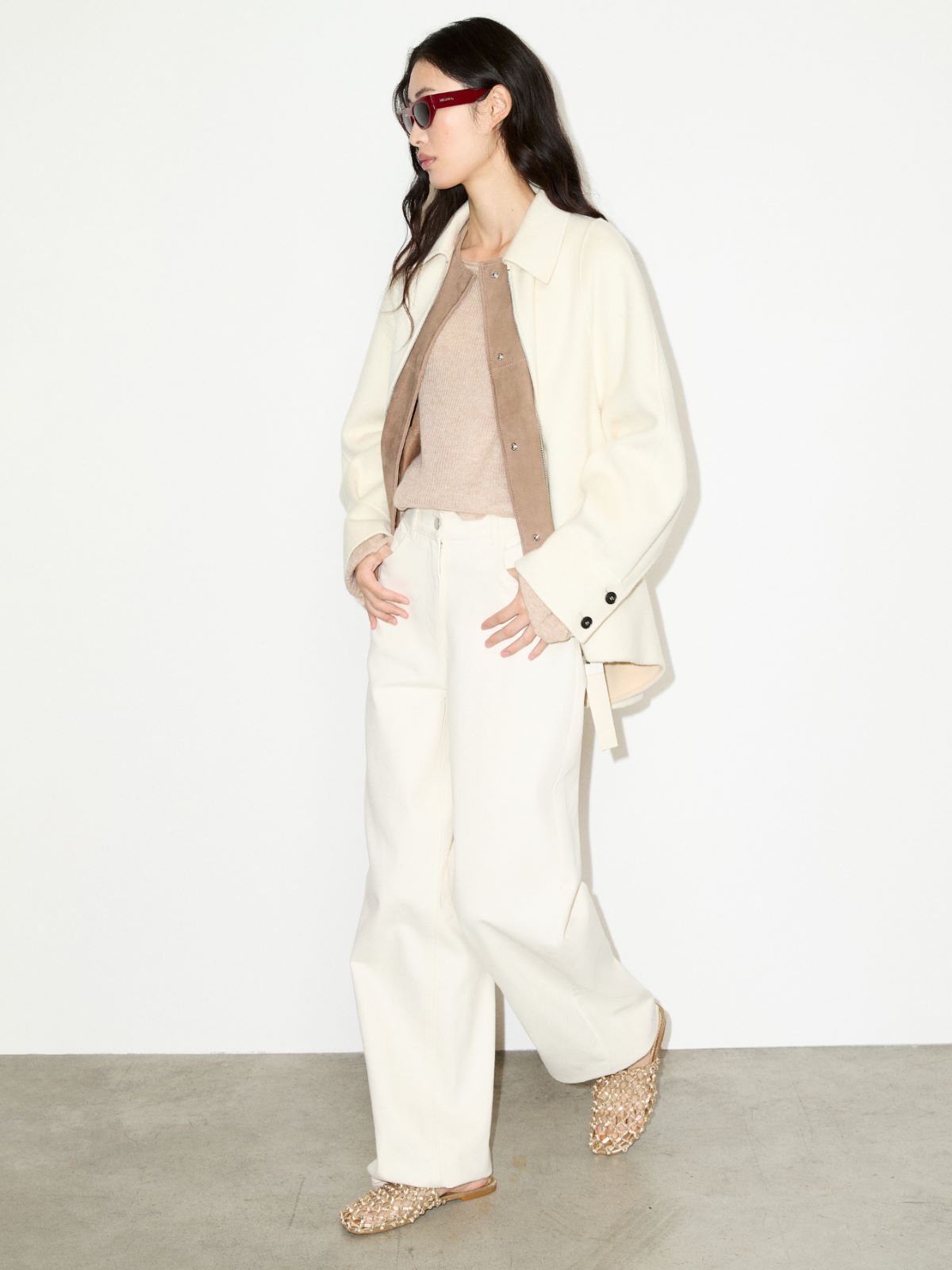 Oversized cashmere-blend jumper - BEIGE - MAX&Co.
