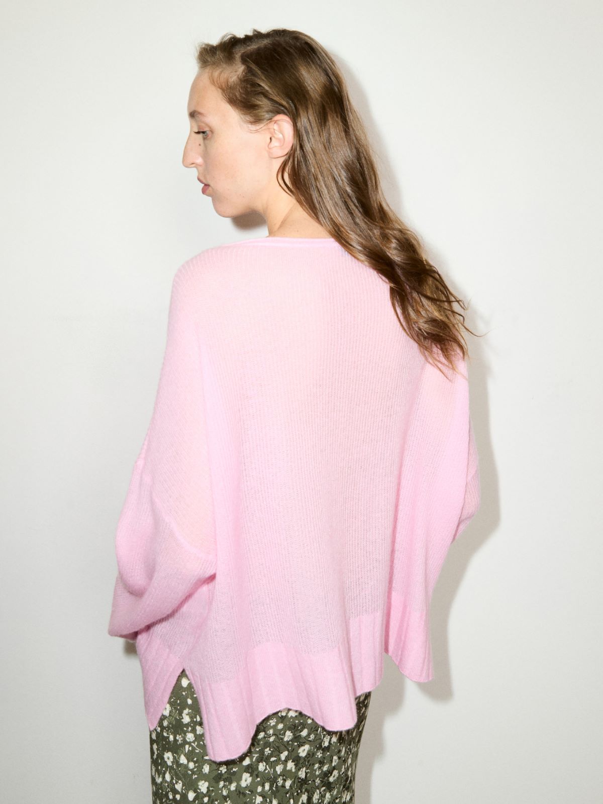 Jersey extragrande de mezcla de cachemira - ROSA - MAX&Co.