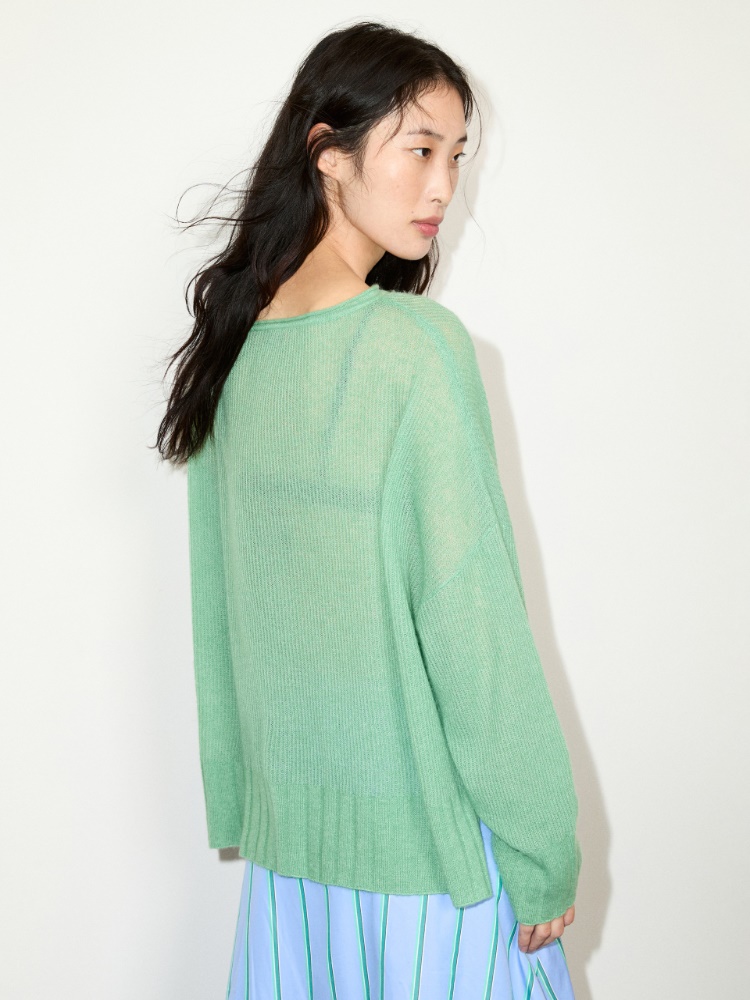 Jersey extragrande de mezcla de cachemira - VERDE - MAX&Co.