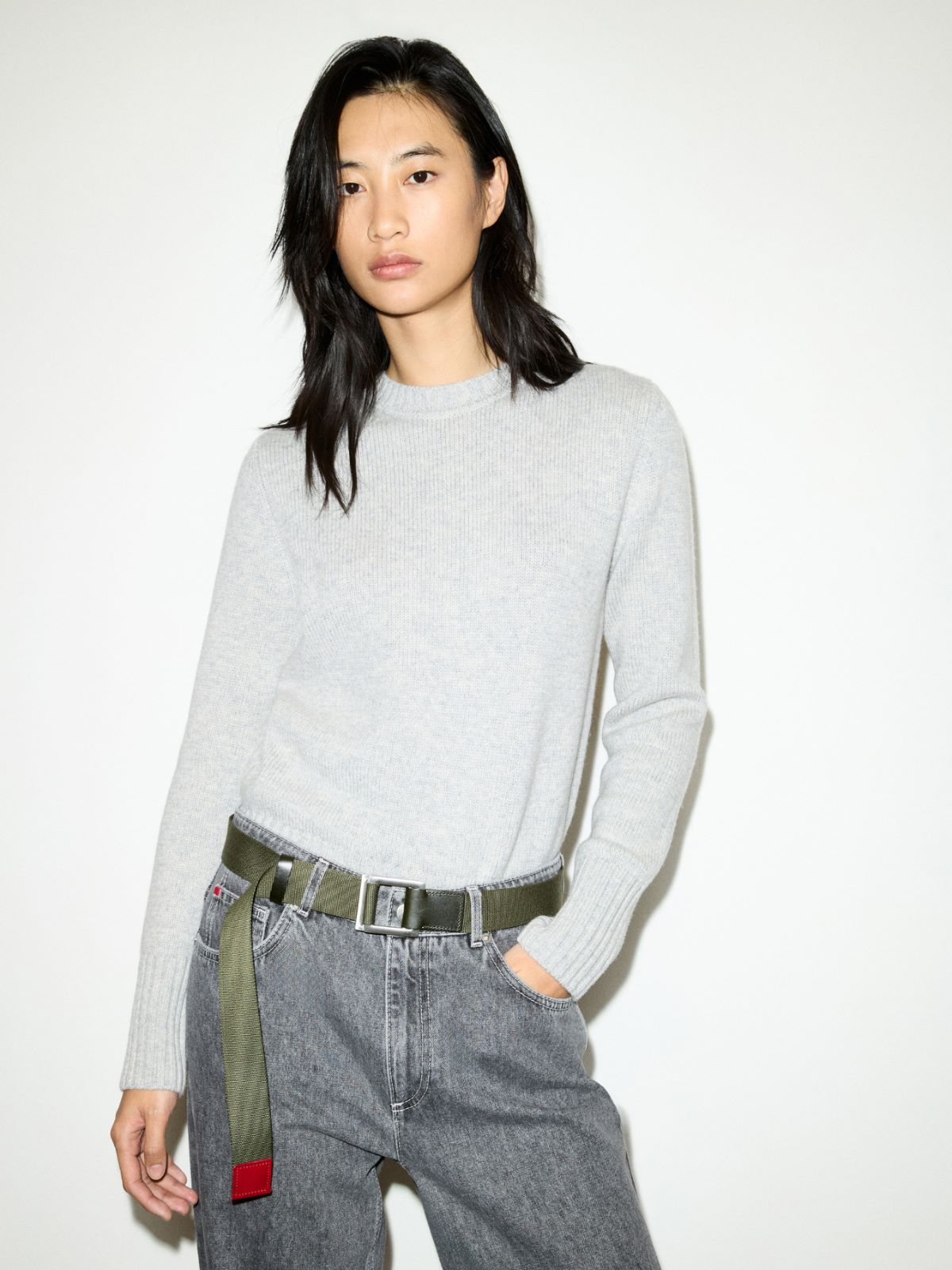 Wool and cashmere jumper - GREY - MAX&Co.
