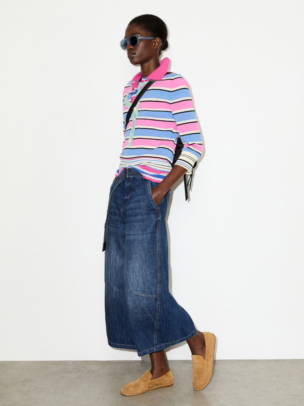 Serafino in cotone a righe - ROSA - MAX&Co.