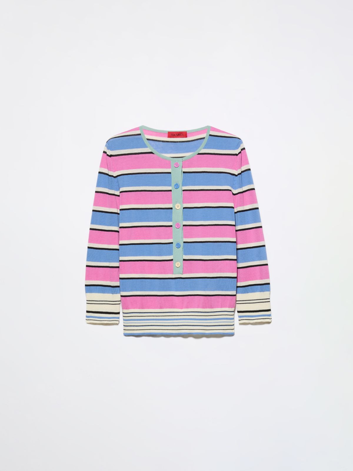 Serafino in cotone a righe - ROSA - MAX&Co.