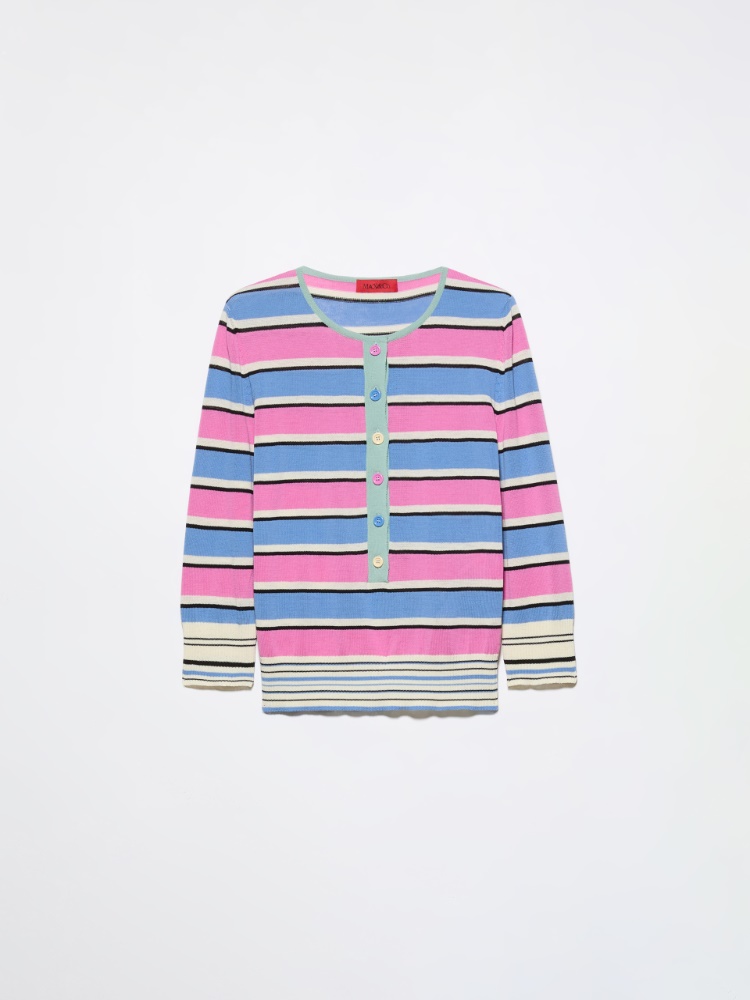 Serafino in cotone a righe - ROSA - MAX&Co.