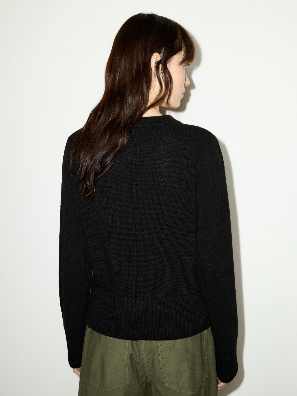 Textured wool sweater - BLACK - MAX&Co. - 2