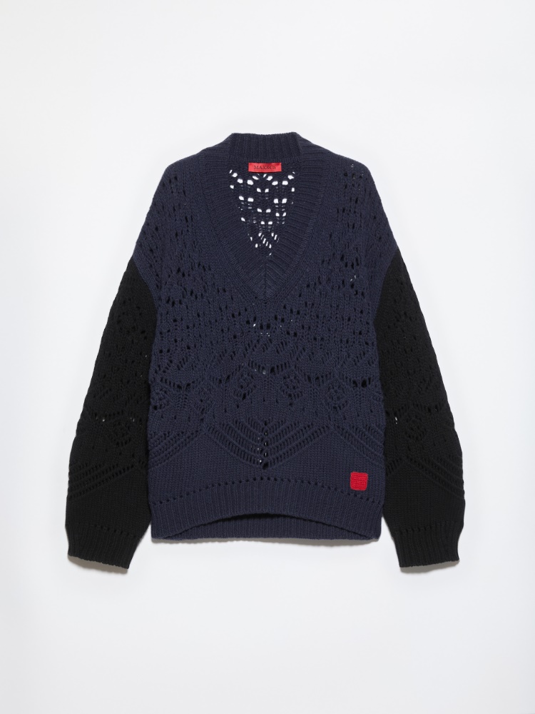 Open-knit wool sweater - PEACOCK BLUE - MAX&Co.