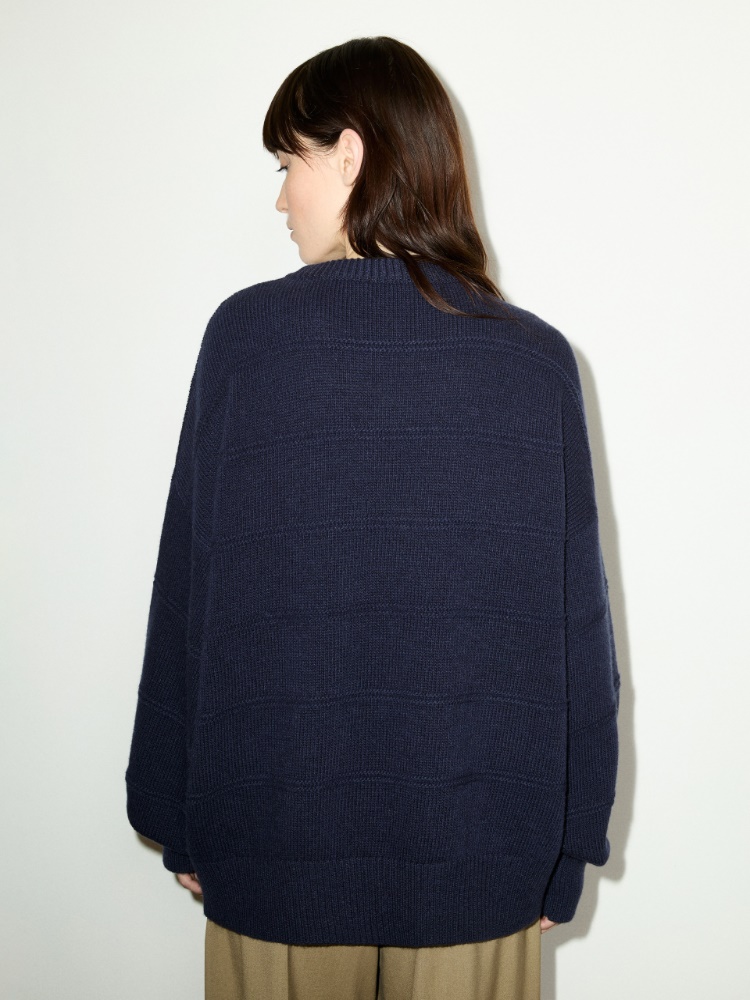 Oversized pure wool jumper - NAVY - MAX&Co. - 2
