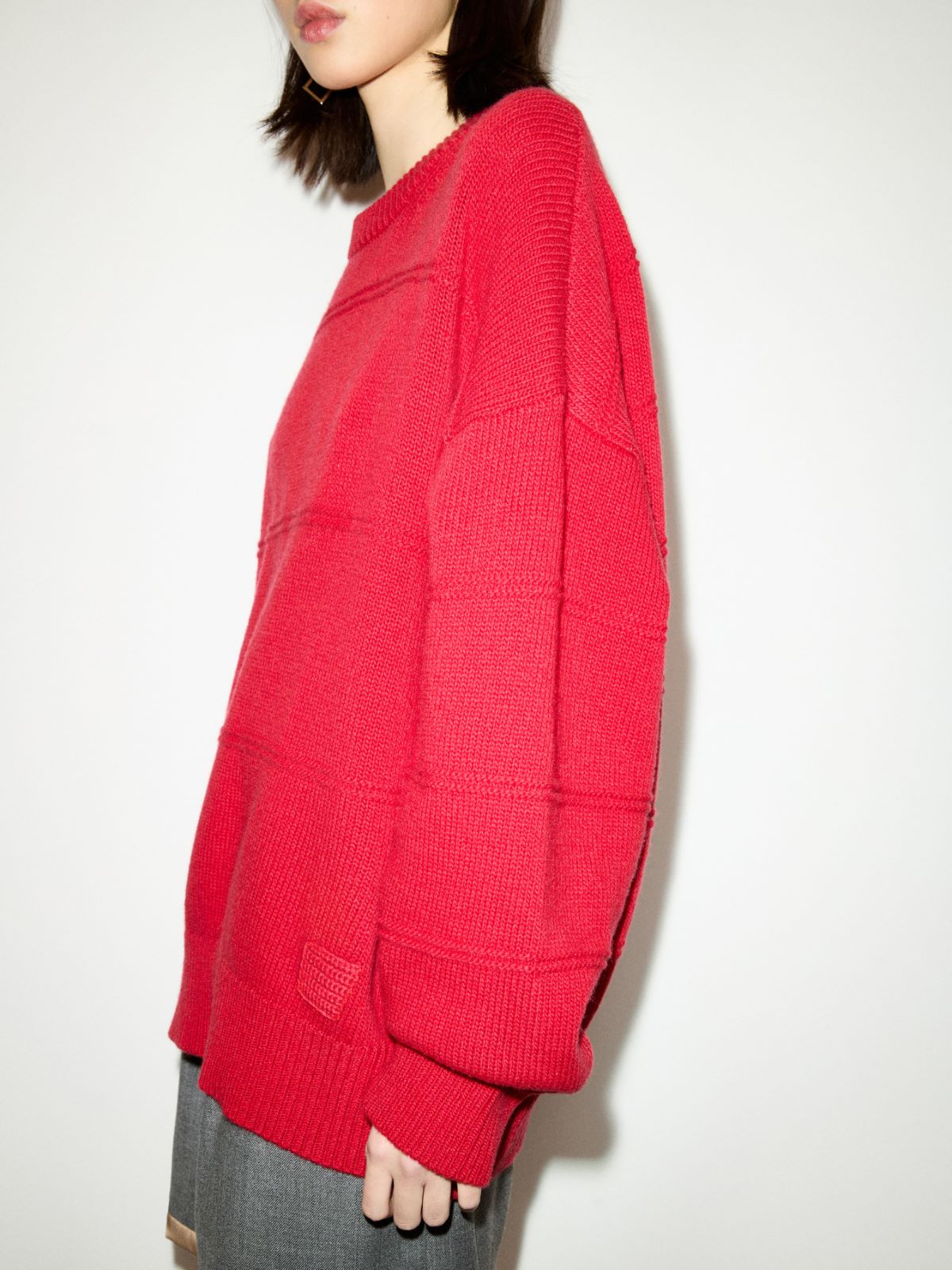 Oversized pure wool jumper - RED - MAX&Co. - 3