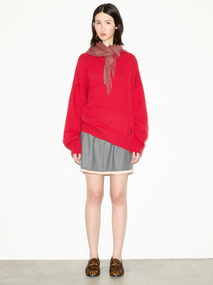 Oversized pure wool jumper - RED - MAX&Co. - 5