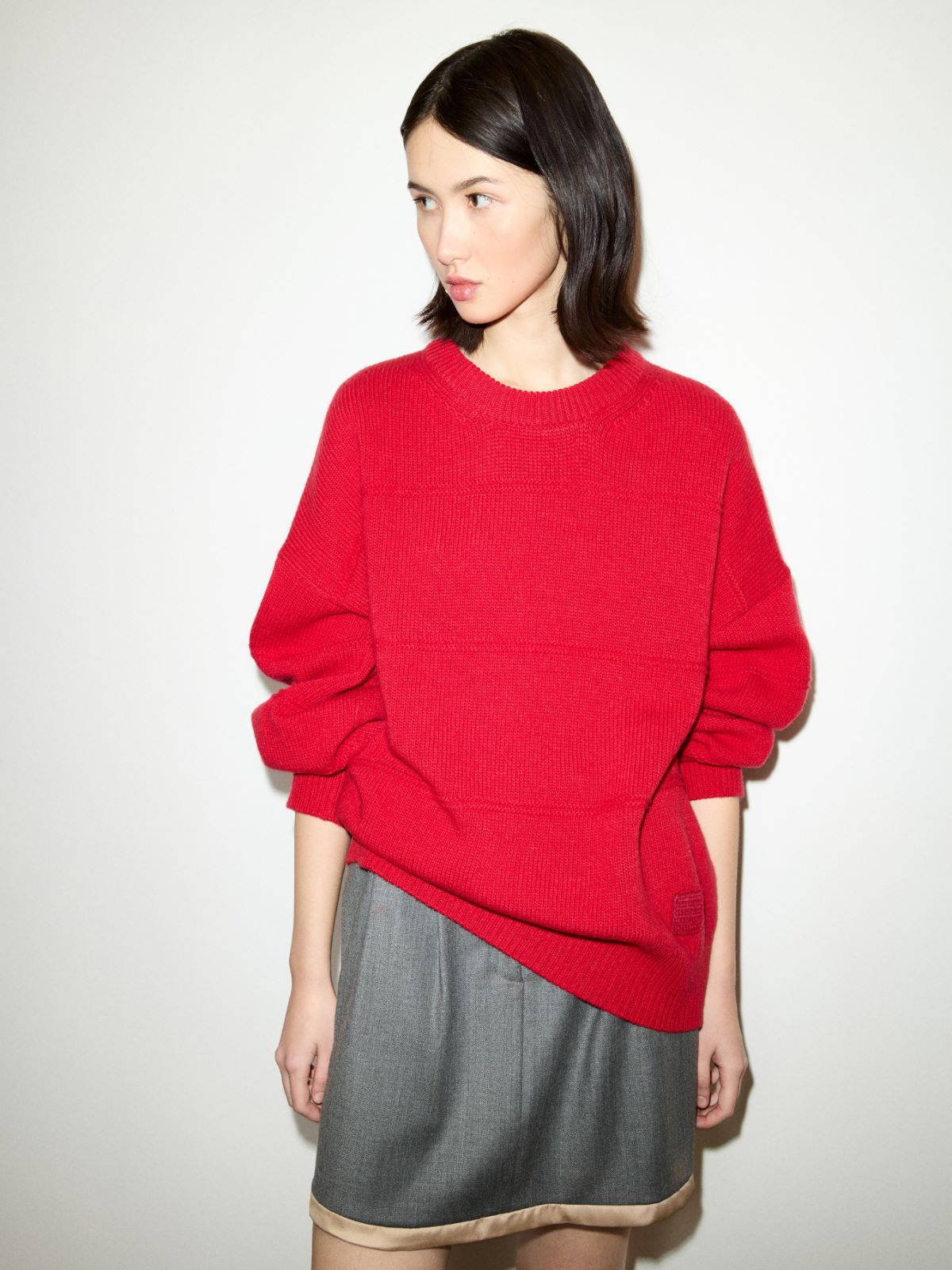 Oversized pure wool jumper - RED - MAX&Co. - 4