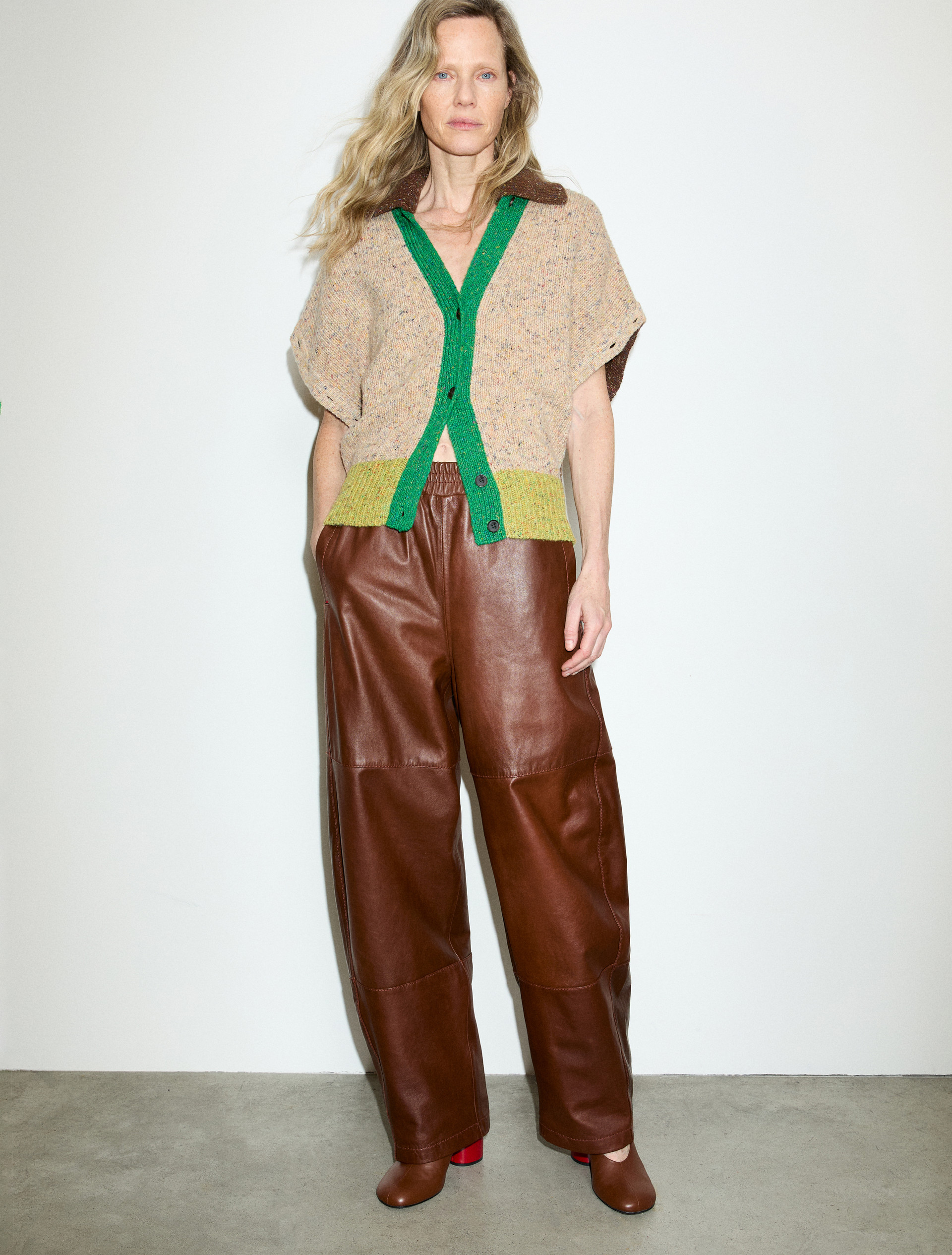 Leather barrel-leg trousers - MAX&Co.