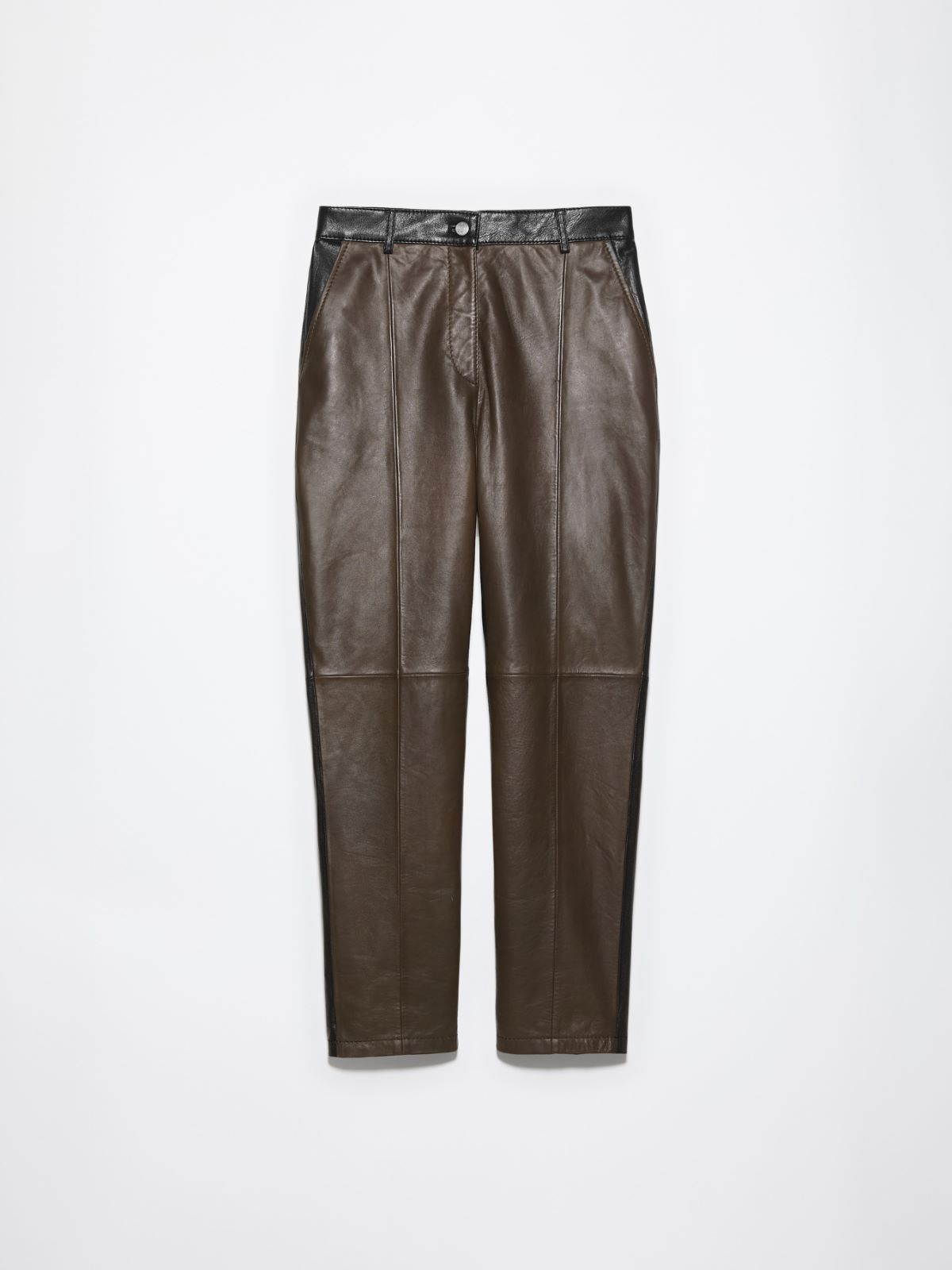 Tapered leather trousers - CHOCOLATE - MAX&Co. - 6