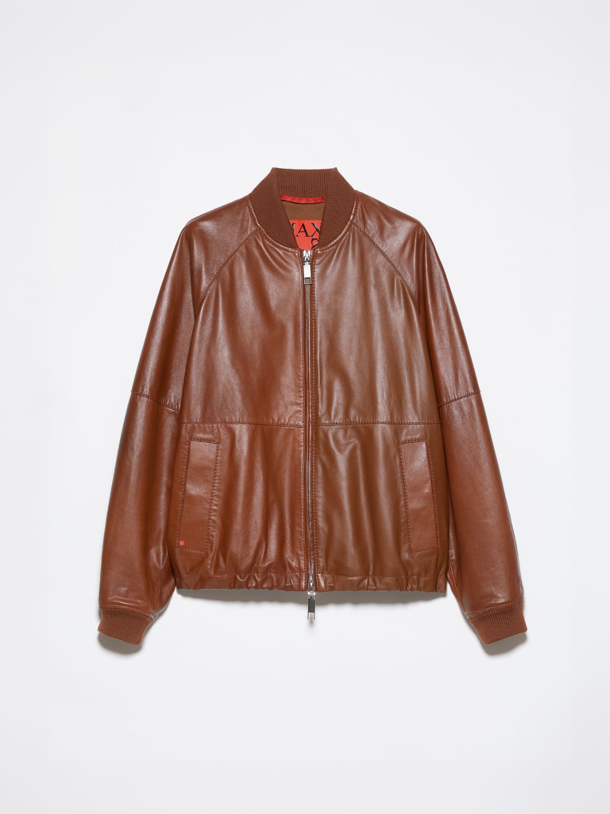 Nappa leather bomber jacket - COGNAC - MAX&Co. - 7