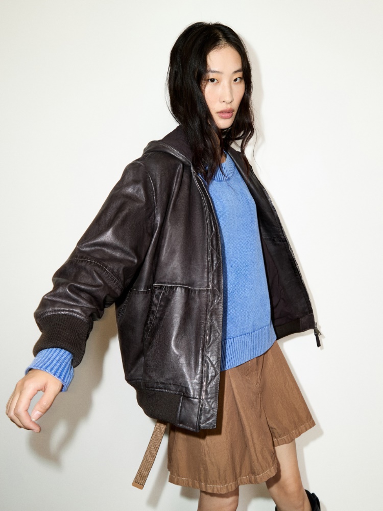 Nappa leather hoodie - MAX&Co.