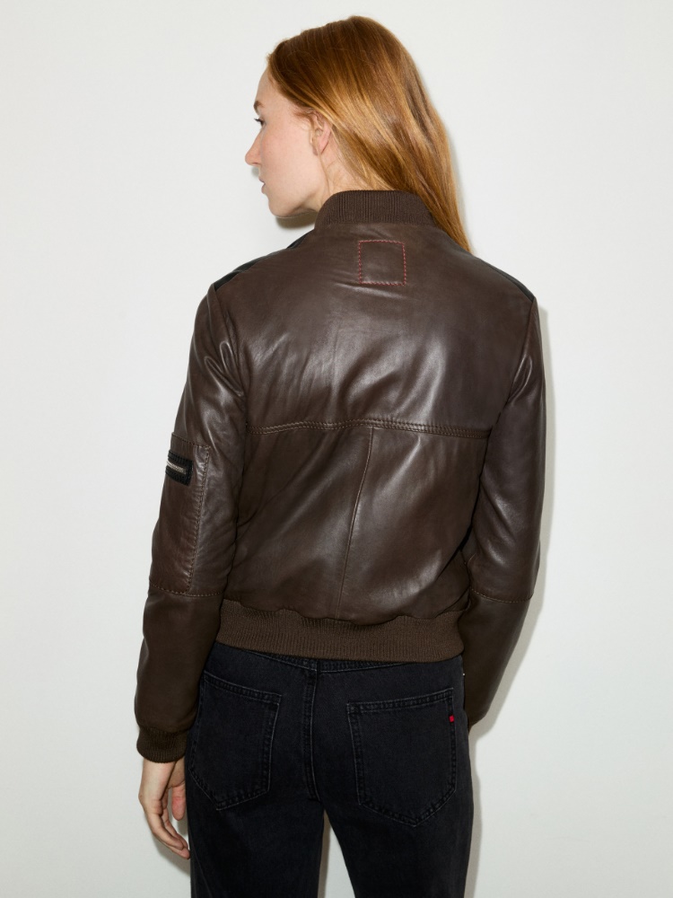 Veste de motard en cuir nappa - MAX&Co. - 2