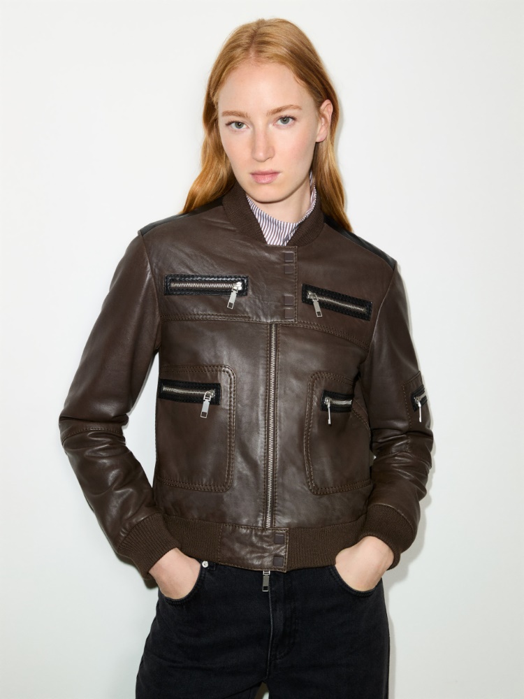 Veste de motard en cuir nappa - MAX&Co. - 5