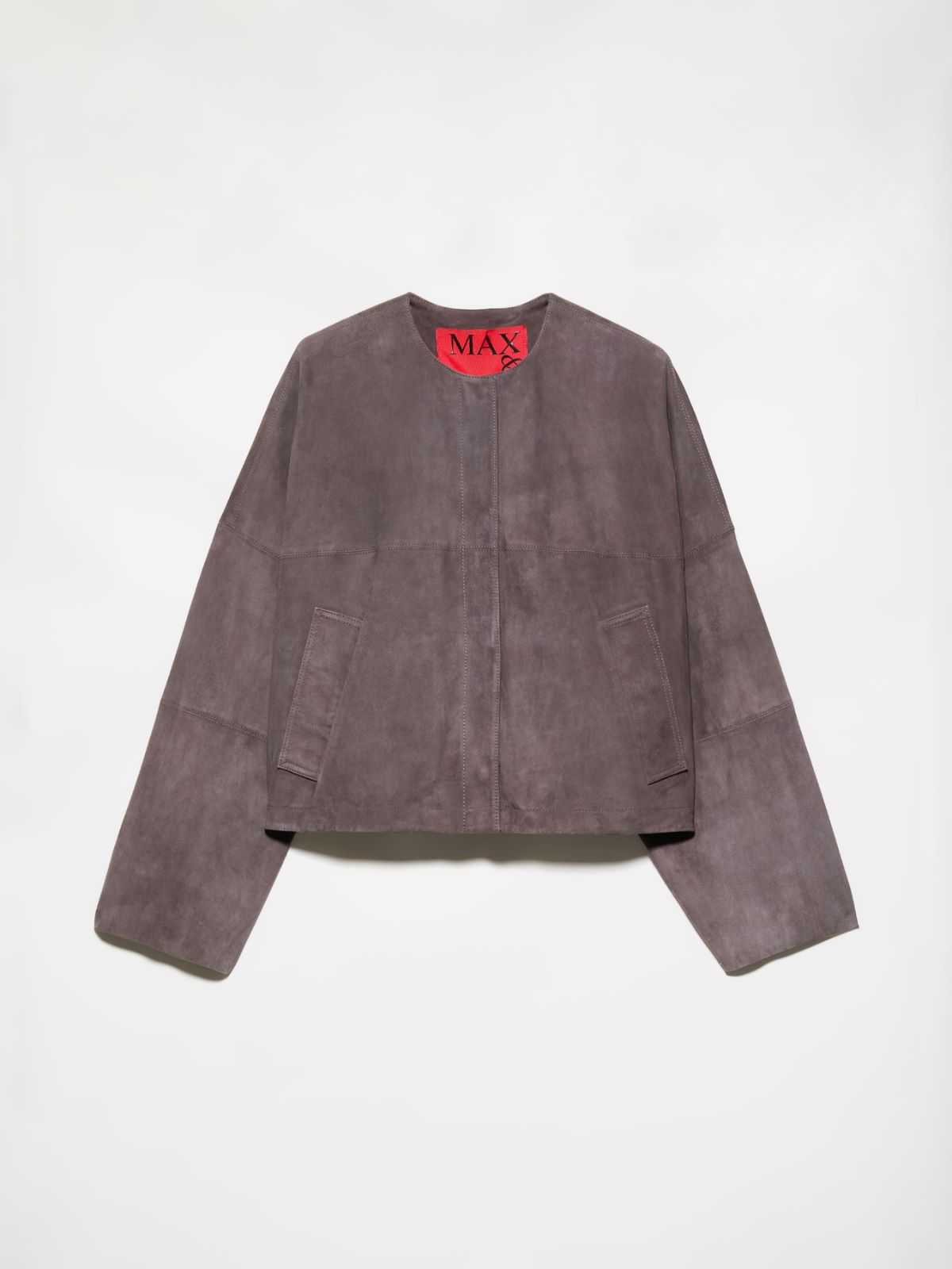 Veste en cuir suédé - CHOCOLAT - MAX&Co.
