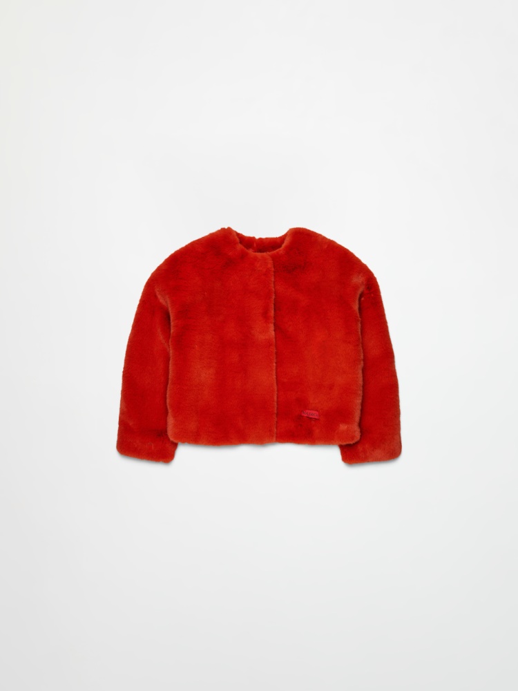 Veste en fausse fourrure avec logo KID - ARGILE - MAX&Co.