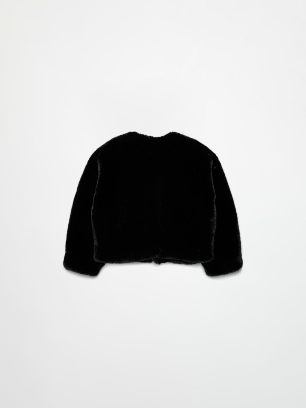 Veste en fausse fourrure avec logo KID - NOIR - MAX&Co. - 2