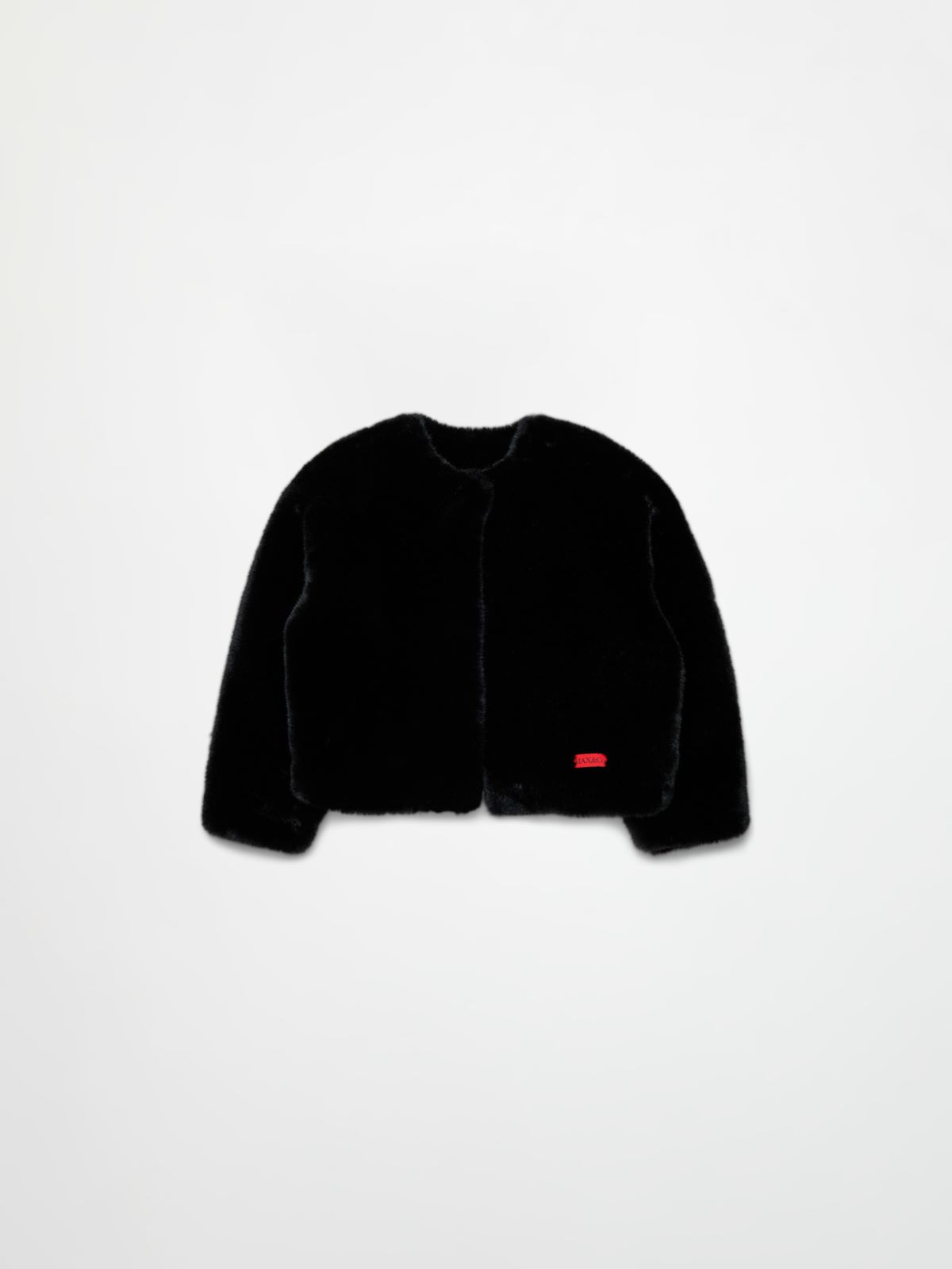 Veste en fausse fourrure avec logo KID - NOIR - MAX&Co.