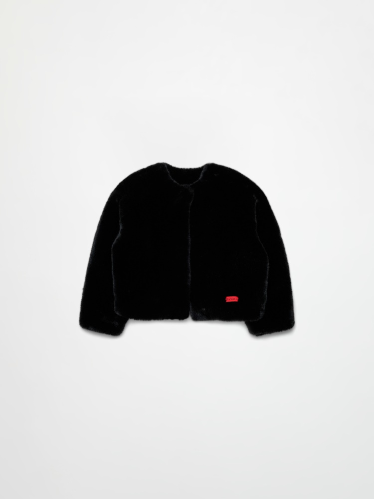 Veste en fausse fourrure avec logo KID - NOIR - MAX&Co.