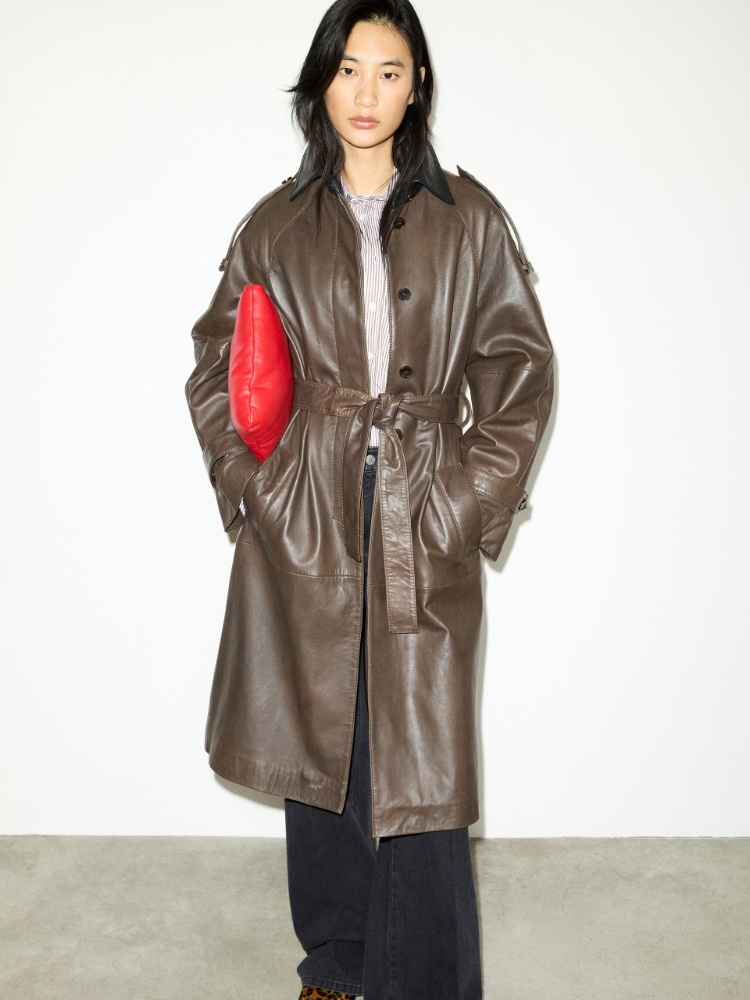 Trench-coat en cuir nappa - MAX&Co.