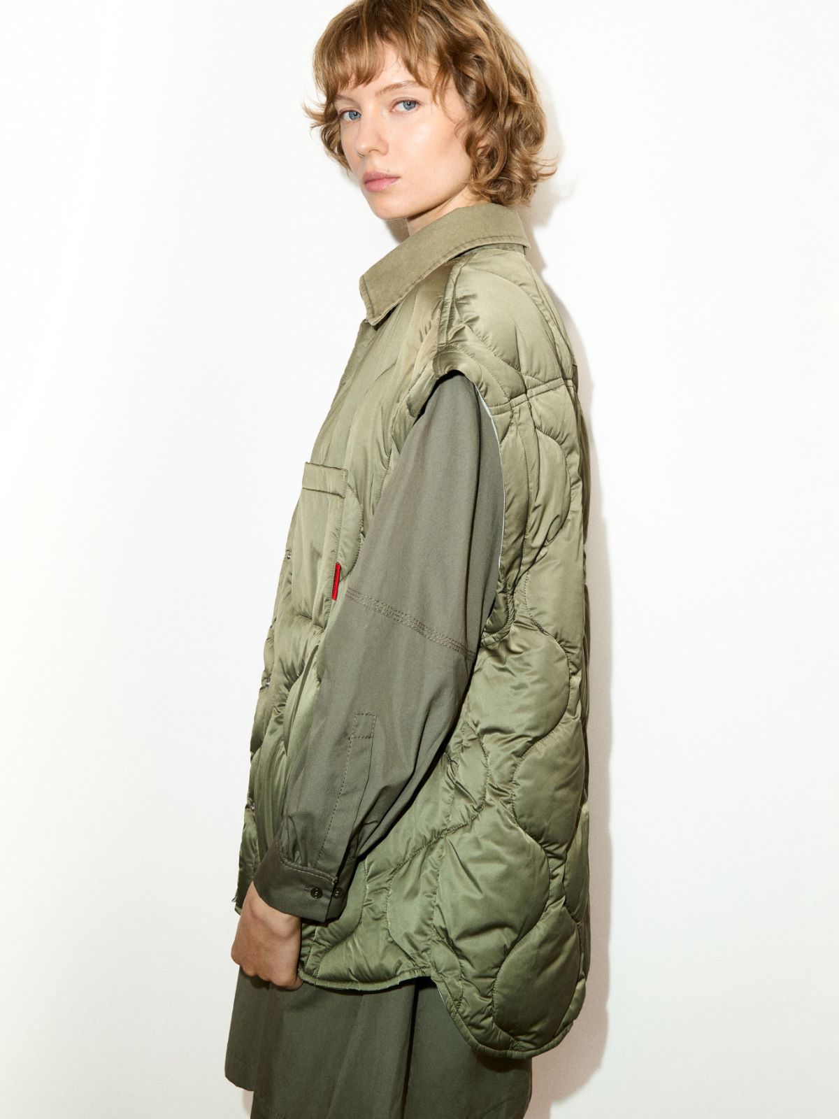 Padded shacket - KAKI - MAX&Co. - 4