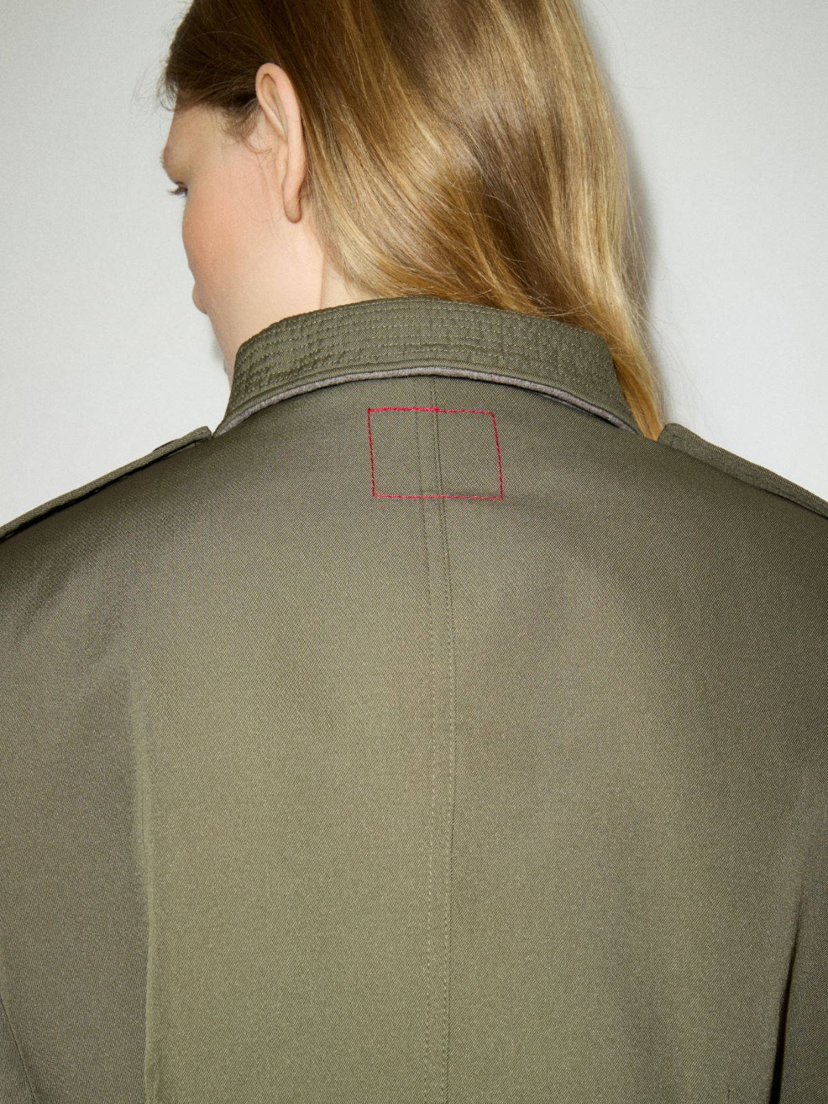 Padded gabardine field jacket - KAKI - MAX&Co. - 5