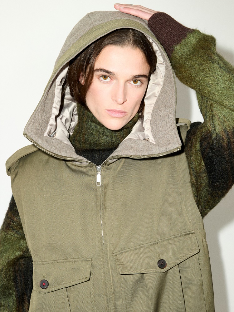 Hooded gabardine gilet - MAX&Co. - 3