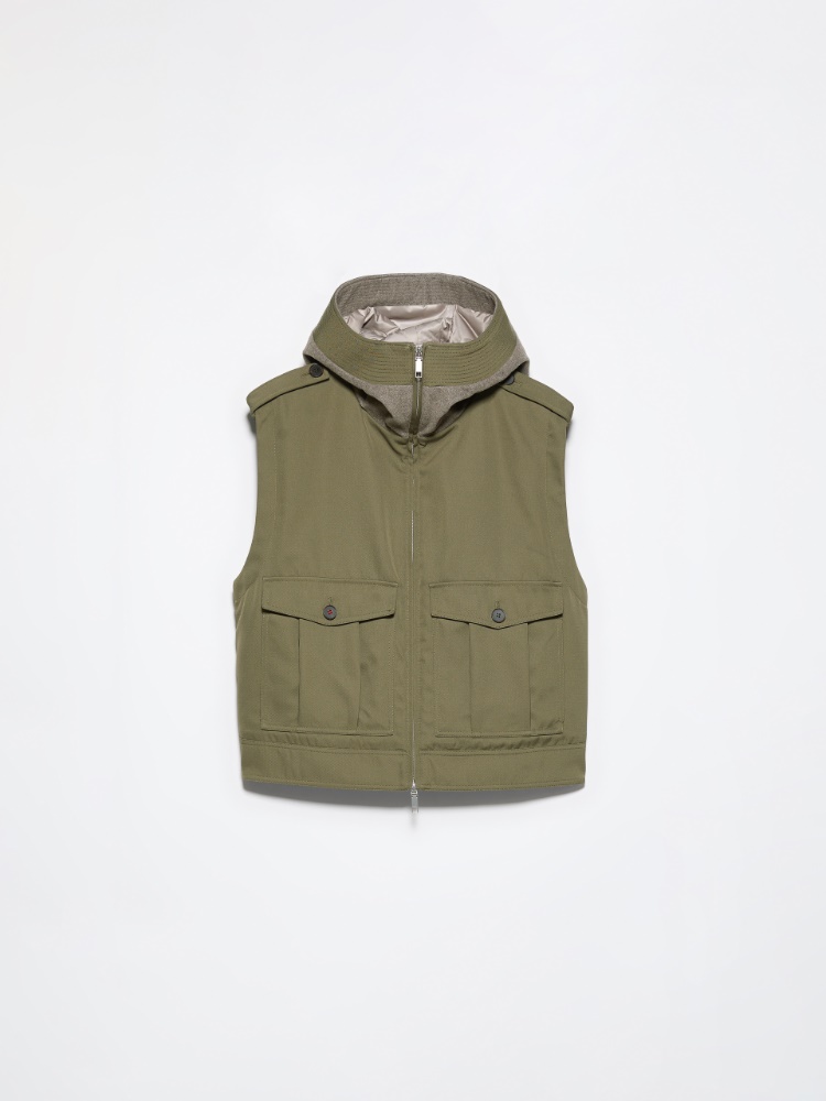 Hooded gabardine gilet - MAX&Co. - 6